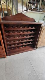 Portabottiglie in legno massello