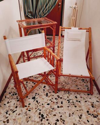 Completo per giardino in bambu'