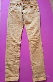 Skinny jeans in cotone giallo estivi #Please XXS