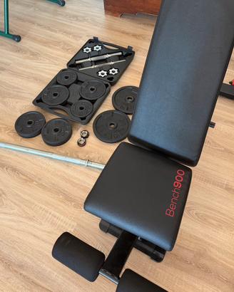 Set Palestra Decathlon - Panca, Pesi, Manubri