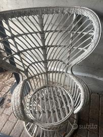 sedia vimini vintage 