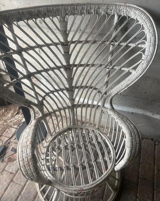 sedia vimini vintage 