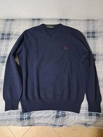Maglione Fred Perry blu scuro 100% lana 