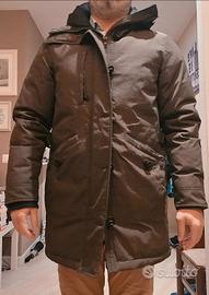 Parka Zara Man verde militare con cappuccio tg. /L