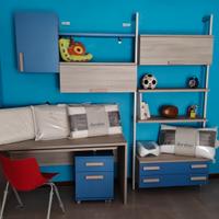 Parete studio attrezzata 