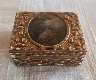 Scatola Portagioie Fiorentina Vintage Legno A. '60