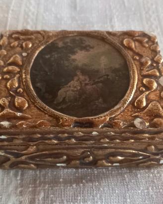 Scatola Portagioie Fiorentina Vintage Legno A. '60