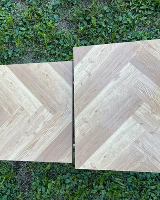 Set di 2 tavolini da arredo negno e metallo nuovi