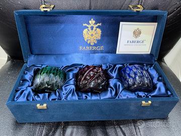 Crystal Nazdrovia di Imperial Faberge set da 3