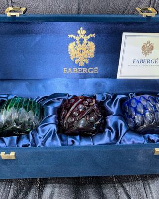 Crystal Nazdrovia di Imperial Faberge set da 3