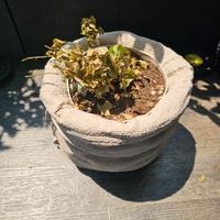 Vaso da esterno effetto corda/juta