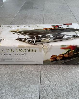 Grill da Tavolo in Pietra Ollare Rettangolare