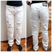 jeans moda ragazza bianco oro 12-13 anni