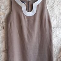 Abito smanicato in lino.