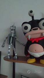 BENDER™ Futurama 38cm 3D Articolato Argento 1/100