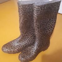 stivali gomma leopardati taglia 39
