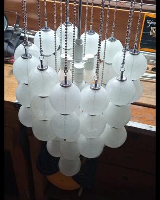 Lampadario Venini a globi pulegosi anni 60