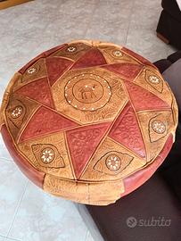 Pouf cuscino tunisino in pelle 
