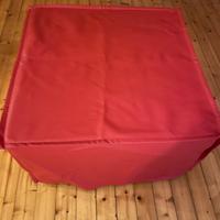 Letto pouf ecopelle rossa