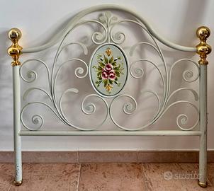 Letto singolo in ferro battuto vintage 100x200