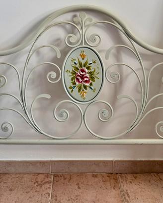 Letto singolo in ferro battuto vintage 100x200