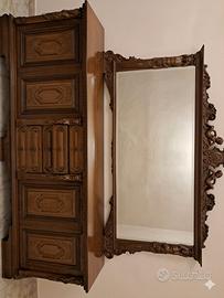 credenza monumentale Neorinascimentale in Noce