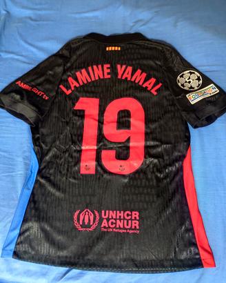 maglia T-shirt Barcellona Lamine Yamal 19 nuova 