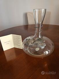 Vaso di cristallo e argento 
