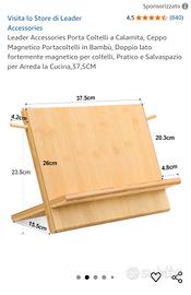 porta coltelli in bambù 