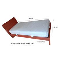 letto a doghe 200x90 con materasso in schiuma H 25