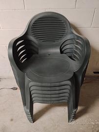 n 6 sedie da terrazzo ho giardino.