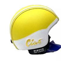 CASCO CIAO RIVESTITO IN ECOPELLE GIALLO - BIANCO