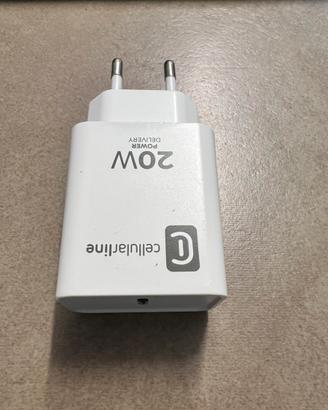 Caricabatterie cellular line usb c 20 w