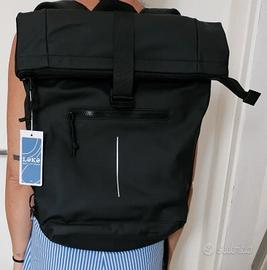 Lekeinchi Zaino Rolltop Unisex Nero