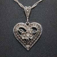 Collana ciondolo cuore argento