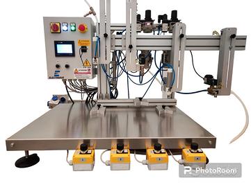 RIEMPITRICE SEMIAUTOMATICA+ETICHETTATRICE+STAMPANT