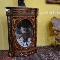 Servante angoliera intarsiata stile Napoleone III