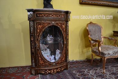 Servante angoliera intarsiata stile Napoleone III