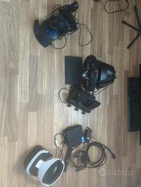 PS4 VR CON PS4 VOLANTE E PS4 CLOCHE AEREO