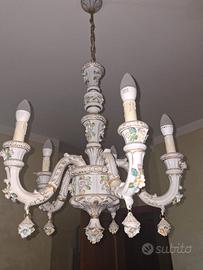 Lampadario anni '70 Capodimonte originale