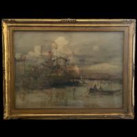 Quadro d’autore Luigi Cargnel con cornice oro