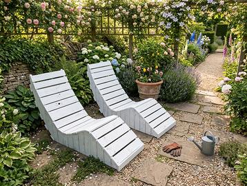 coppia poltrone panche design giardino 