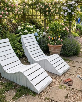 coppia poltrone panche design giardino 