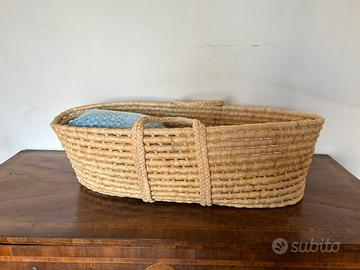 Culla cesta porat bebe paglia