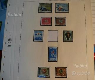 Foglio francobolli Repubblica Italiana anno 1963