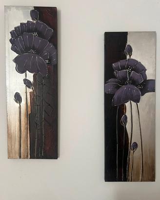 Coppia di quadri olio su tela 