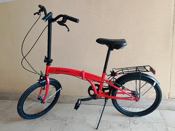 bicicletta pieghevole rosaa
