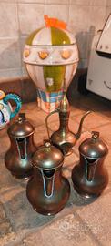 Set 5 Caffettiere Arabe Vintage Dallah Rame