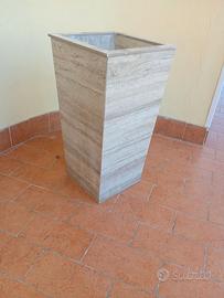 Vaso in gres tipo travertino