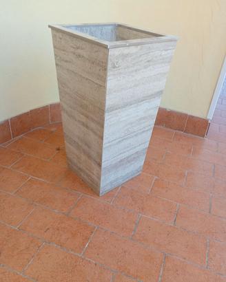 Vaso in gres tipo travertino